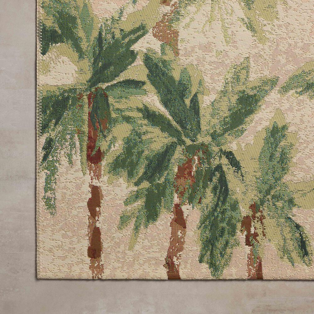 Loloi Botanical Clay and Green 2&#39;5&quot; x 7&#39;8&quot; Indoor/Outdoor Runner, , large