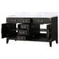 Lexora Home Laurel 60" Double Bathroom Vanity in Black Oak with White Carrara Marble Top and Rectangular Sinks, , large