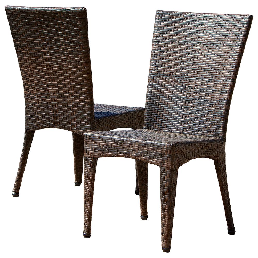 Noble House Brooke Patio Chair in Multi-Brown (Set of 2), , large