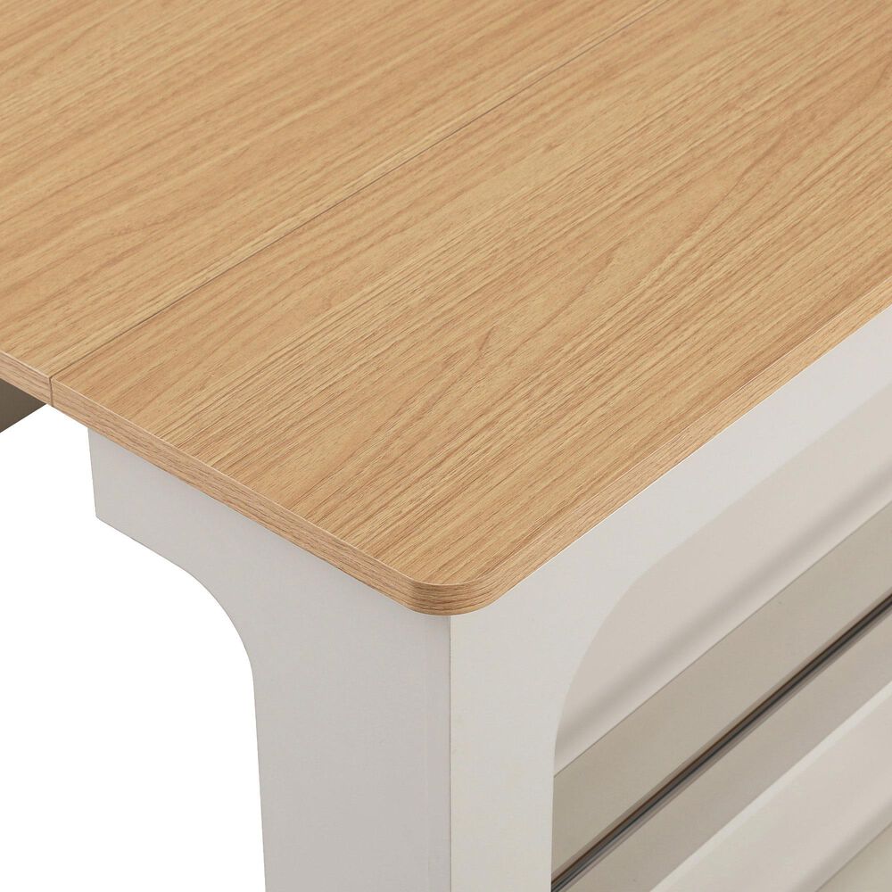 HOMLUX 60" Kitchen Island in White, , large