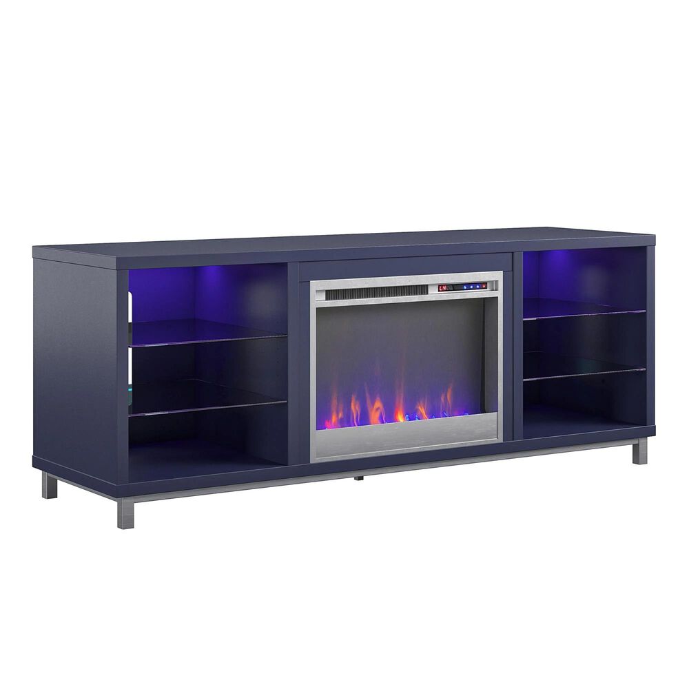 Ameriwood Home Lumina Deluxe Fireplace TV Stand in Navy, , large