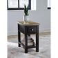 Ashley Drazmine Chairside End Table in Brown and Dark Chocolate, , large