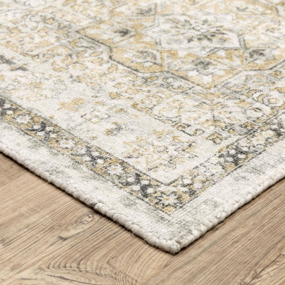 Oriental Weavers Windham Grey and Gold 2&#39;6&quot; x 10&#39; Runner, , large
