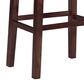 Linon Home Decor Claridge Bar Stool with Beige Cushion in Dark Brown (Set of 2), , large