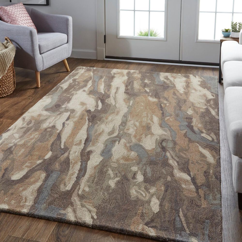 Feizy Amira 3&#39;6&quot; x 5&#39;6&quot; Brown Area Rug, , large