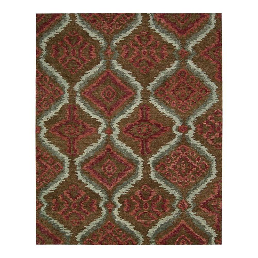 Nourison Tahoe Modern MTA06 3"9" x 5"9" Brown/Red Area Rug, , large