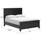 Ashley Lanolee Queen Panel Bed in Black, , large