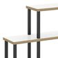 HOMLUX 3-Tier Ladder Display Bookshelf in White and Black, , large