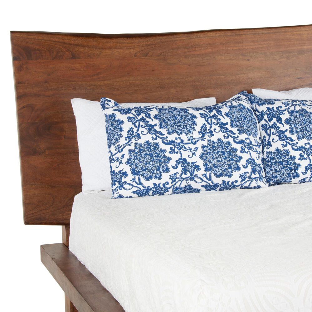 Home Trends &amp; Design London Loft Queen Platform Bed in Walnut and Antique Zinc, , large