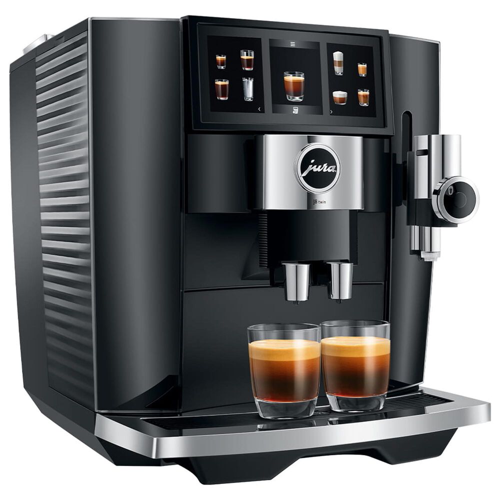 Jura J8 64 Oz Twin Automatic Coffee Maker in Diamond Black, , large