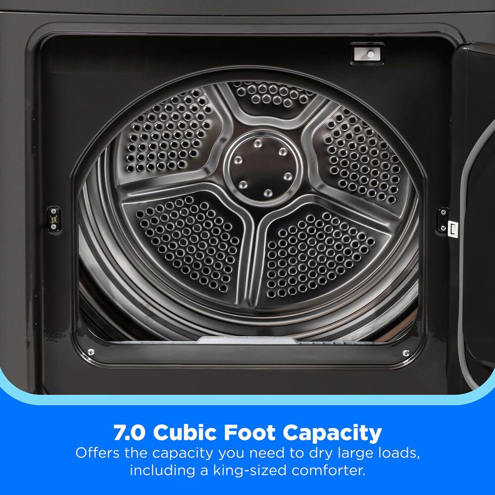 Midea 7 Cu. Ft. Smart Front Load Electric Dryer in Metallic Grey, , large