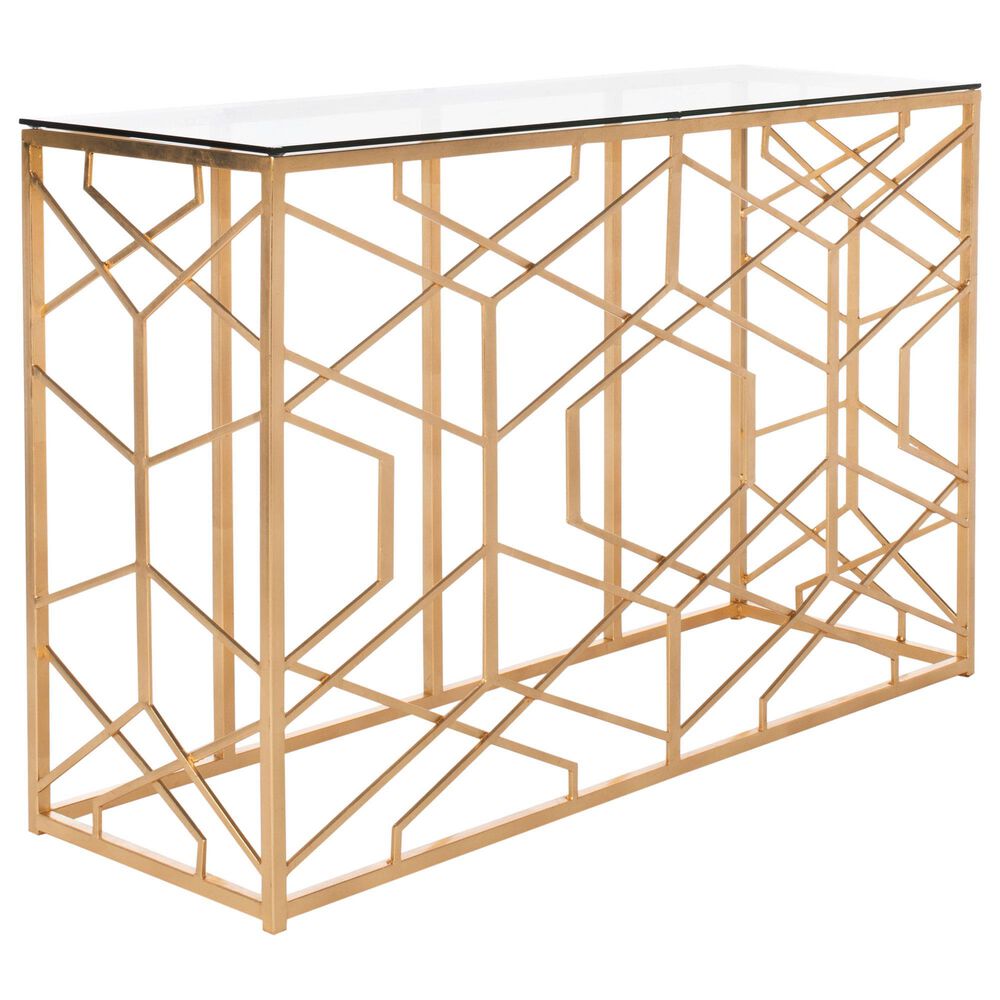 Safavieh Tinsley Console Table in Gold, , large