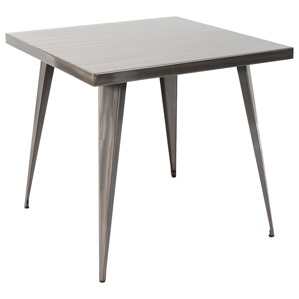 Lumisource Austin Dining Table in Brushed Silver/Brushed Silver, , large