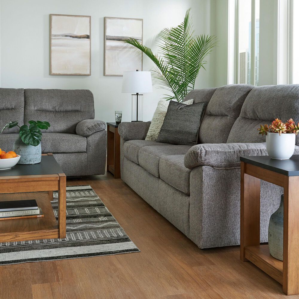 Ashley Bindura Manual Reclining Glider Loveseat in Mineral, , large