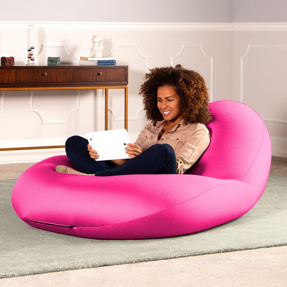 Jaxx Nimbus Large Bean Bag Chair in Hot Pink, , large