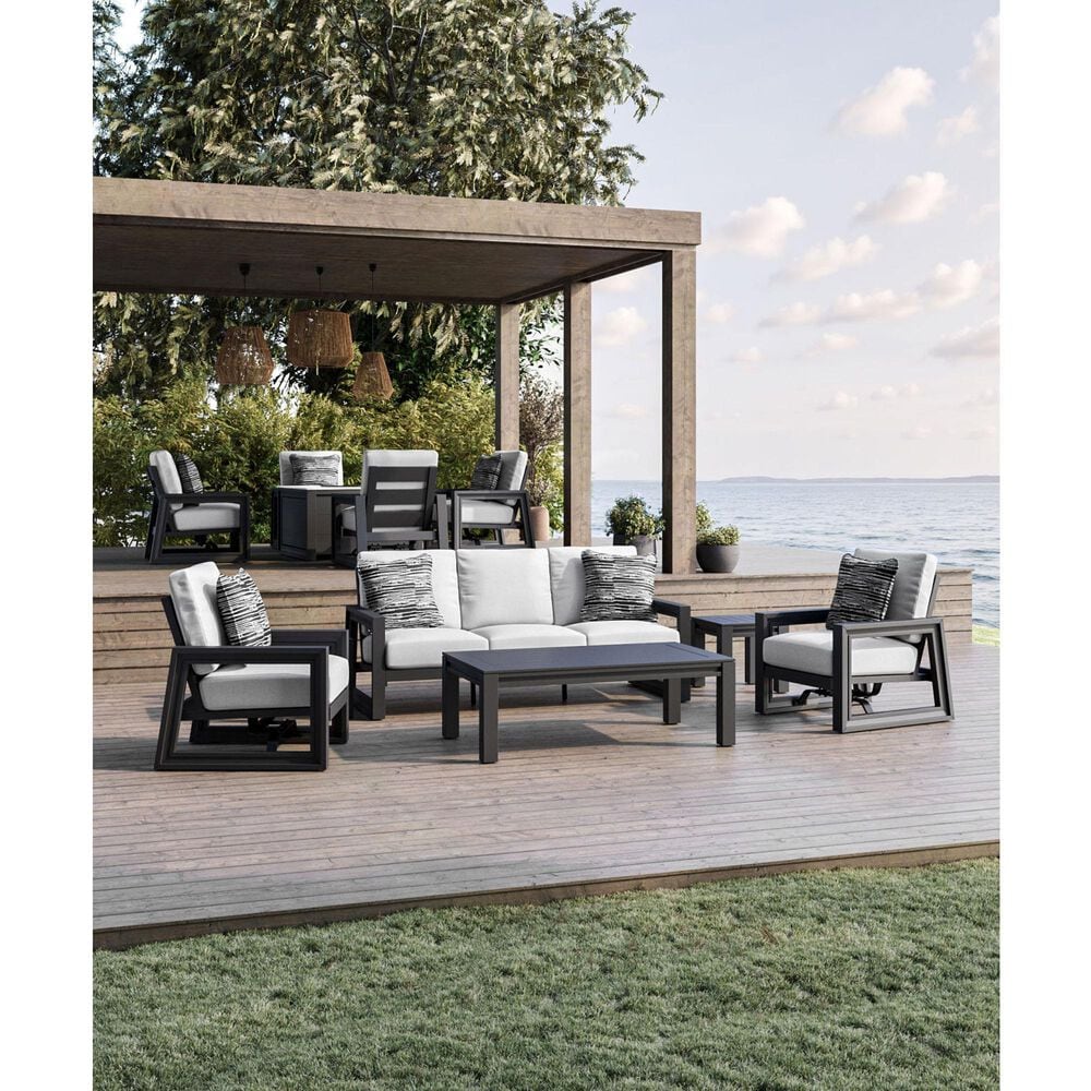 Agio Drift 5-Piece Patio Deep Seating Conversation Set in Poplin Oyster, , large