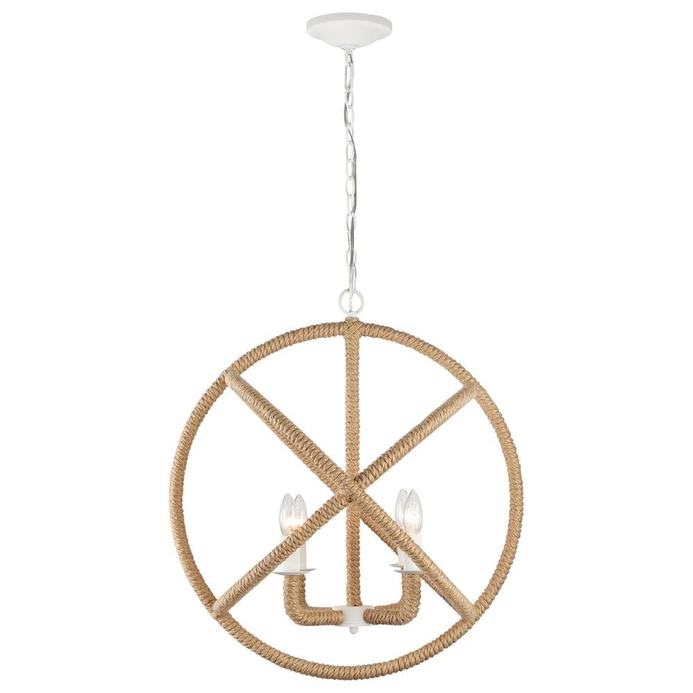 Golden Lighting Marina 4-Light Chandelier in Natural White, , large