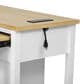 HOMLUX 47" Kitchen Island with Extendable Dining Table in White, , large