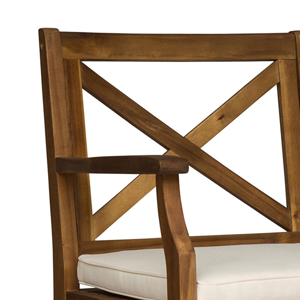 Hearth and Haven Perla Outdoor Bar Stool with Cushion in Brown &#40;Set of 2&#41;, , large