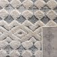Safavieh Martha Stewart Lucia Shag MSR0737 4" x 6" White and Light Grey Area Rug, , large