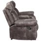 Steve Silver Nashville Manual Glider Recliner Console Loveseat in Grey, , large