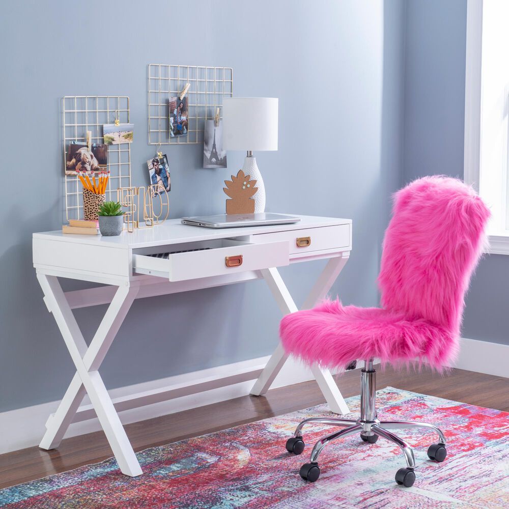 Linon Home Decor Peggy Writing Desk in White, , large