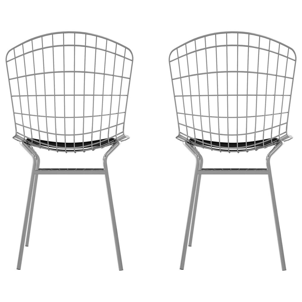 Dayton Madeline 2-Piece Chair with Seat Cushion Set in Silver/Black, , large