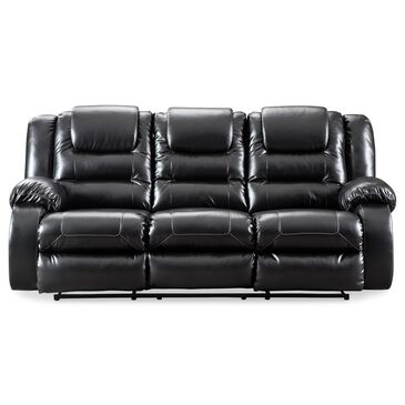 Signature Design by Ashley Vacherie Reclining Sofa in Black, , large