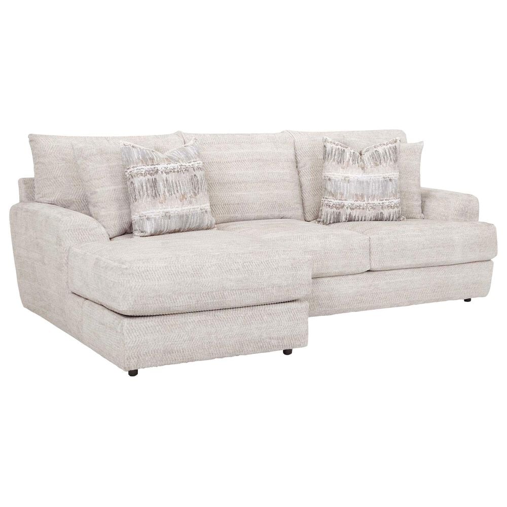 Moore Furniture Nash Reversible Sofa with Chaise in Tidal Sand, , large