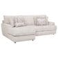 Moore Furniture Nash Reversible Sofa with Chaise in Tidal Sand, , large