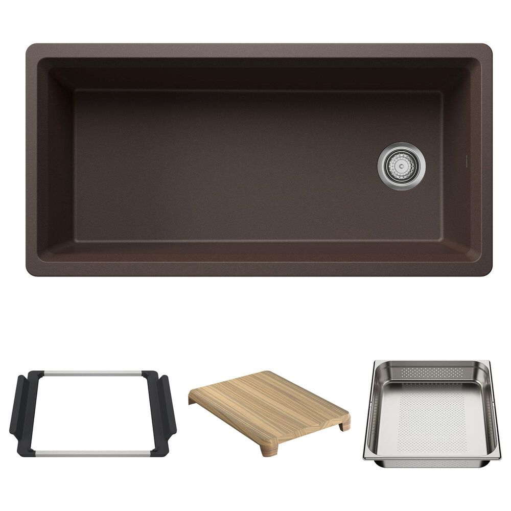 Blanco Inteos 39" Undermount Single Bowl Kitchen Sink in Cafe, , large