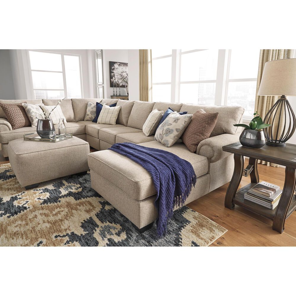 Ashley Baceno Oversized Accent Ottoman in Hemp, , large
