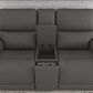Flexsteel Carter Power Reclining Loveseat in Gray, , large