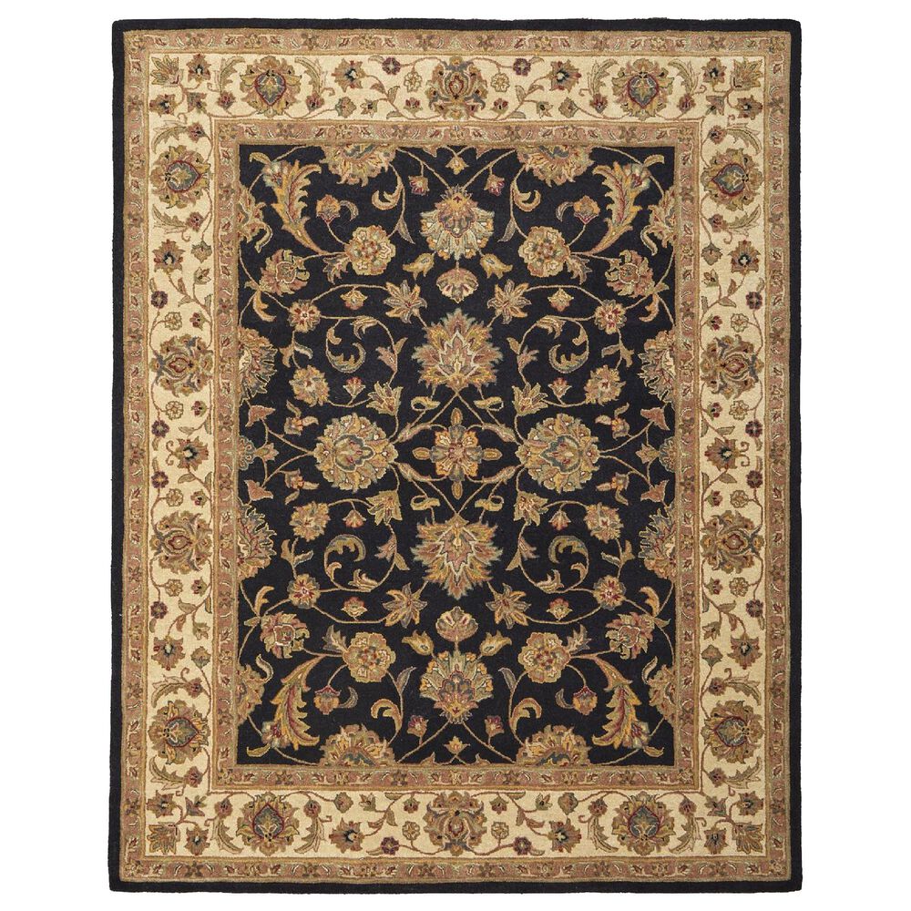Feizy Rugs Wagner Black and Beige 5" x 8" Area Rug, , large
