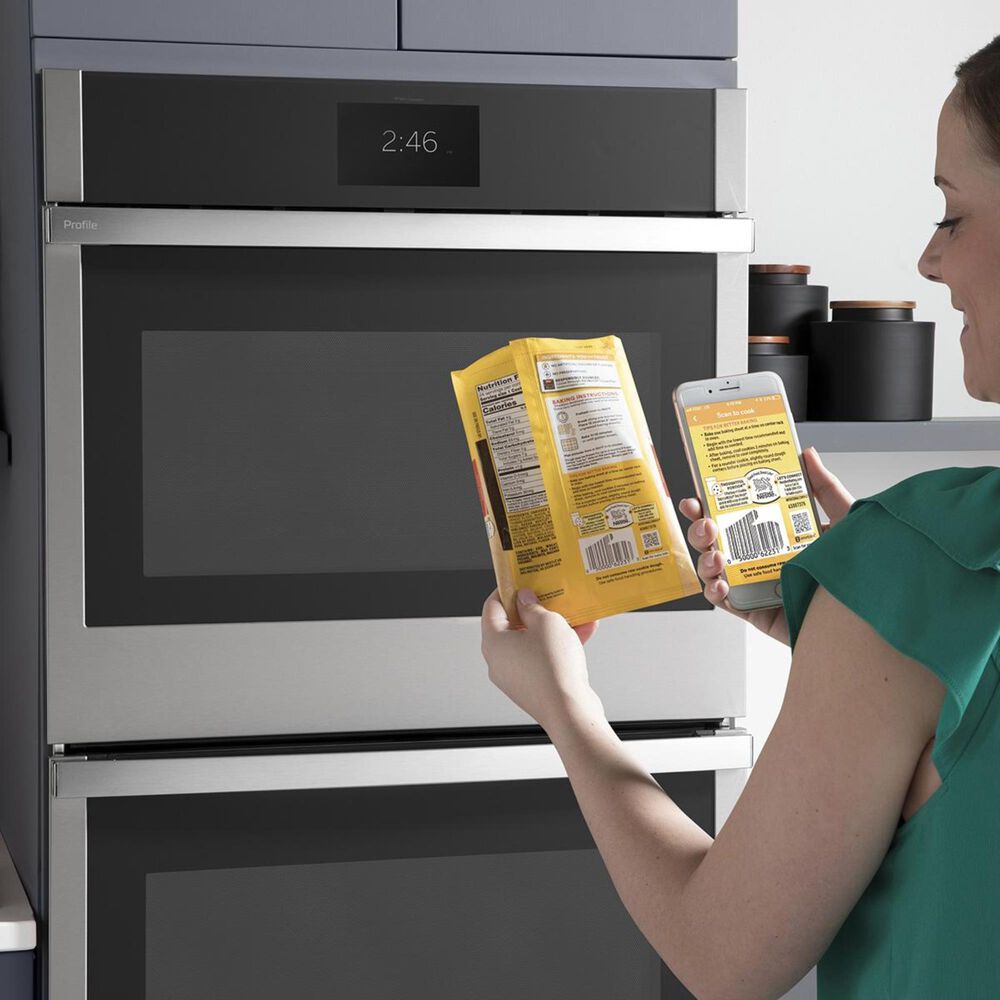 GE Profile 30&quot; Smart Built-In Convection Double Wall Oven - Black Stainless Steel, , large