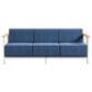 Sunwell Garden 3-Seater Patio Sofa in Blue, , large