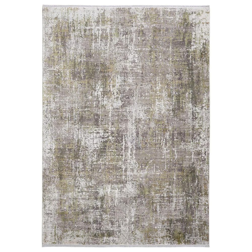 Feizy Cadiz 13" x 20" Green and Gray Area Rug, , large