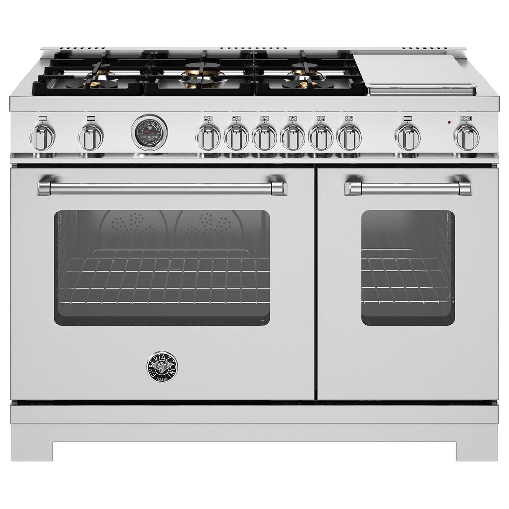 Bertazzoni Master 4.7 Cu.Ft. Gas Range with Brass Burners in Stainless Steel, , large