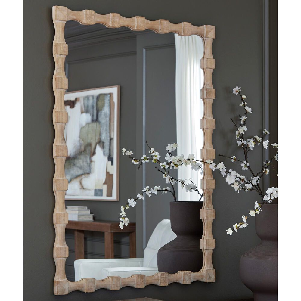 Ashley Acelmore Accent Mirror in Light Brown, , large
