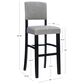 Linon Home Decor Monaco Bar Stool with Dove Gray Cushion in Black, , large