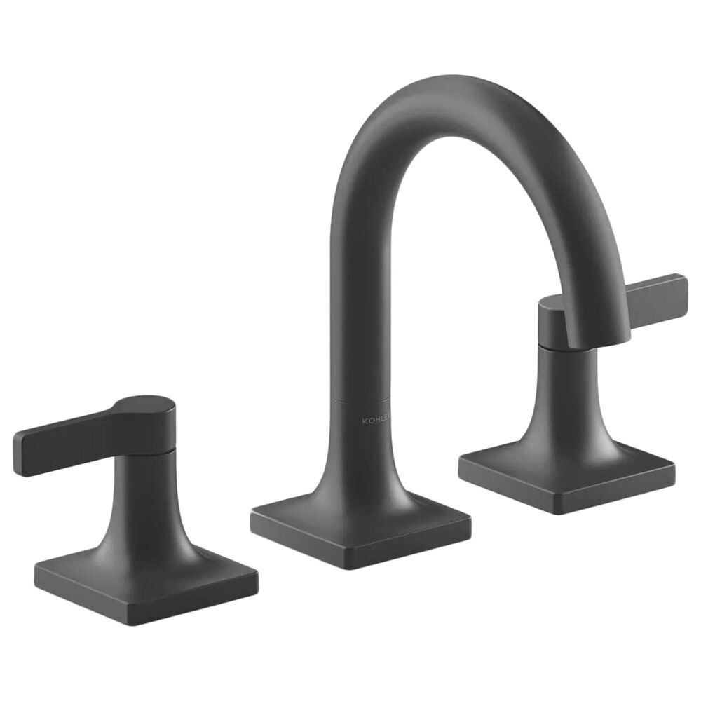 Kohler Venza Widespread Bathroom Sink Faucet in Matte Black, , large