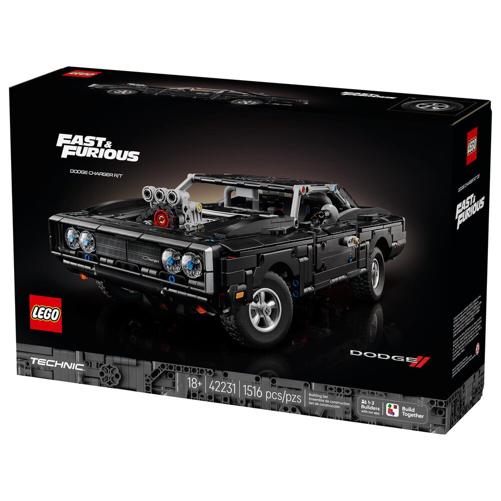 LEGO Technic Fast and Furious Dodge Charger R/T Car Building Set, , large