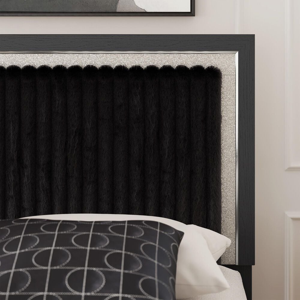 Ashley Zuraleus 3-Piece King Panel Bedroom Set in Matte Black, , large