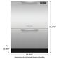 Fisher & Paykel Built-In 24 Inch Full Console Double DishDrawer with Full Flex Racking In Stainless Steel, , large