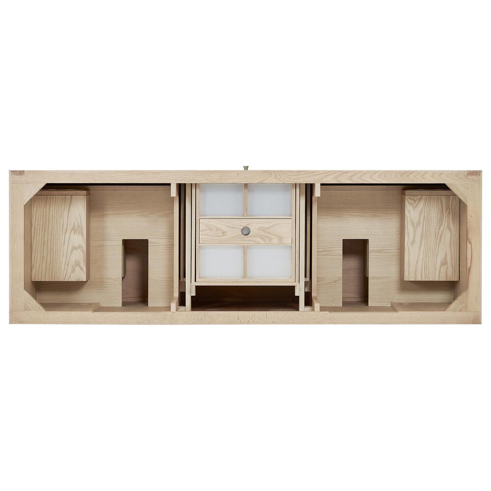 James Martin Vanities Marigot 72&quot; Double Vanity in Sun-washed Oak with 3 cm Eternal Jasmine Pearl Quartz Top, , large