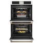 Cafe 30" Smart Double Electric Wall Oven with Convection in Matte White and Brushed Black, , large