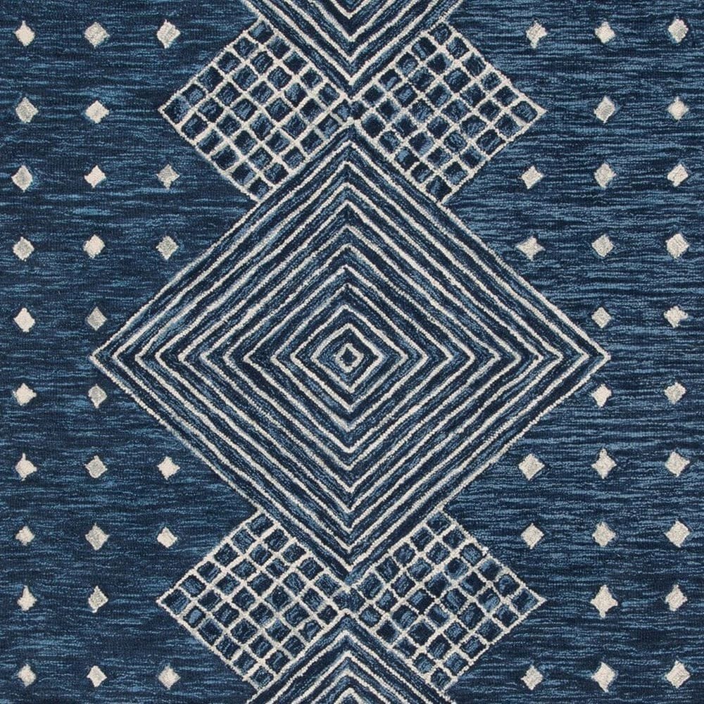 Safavieh Micro-Loop MLP171M 4&#39; x 6&#39; Blue and Ivory Area Rug, , large