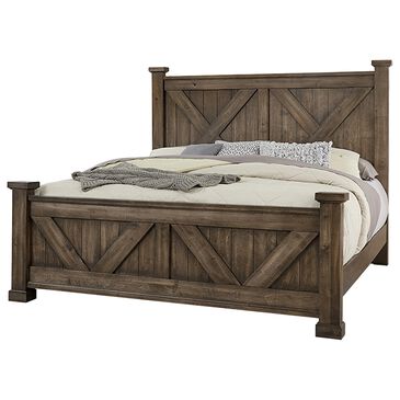 Viceray Collections Cool Rustic 4 Piece Queen Bedroom Set in Mink, , large