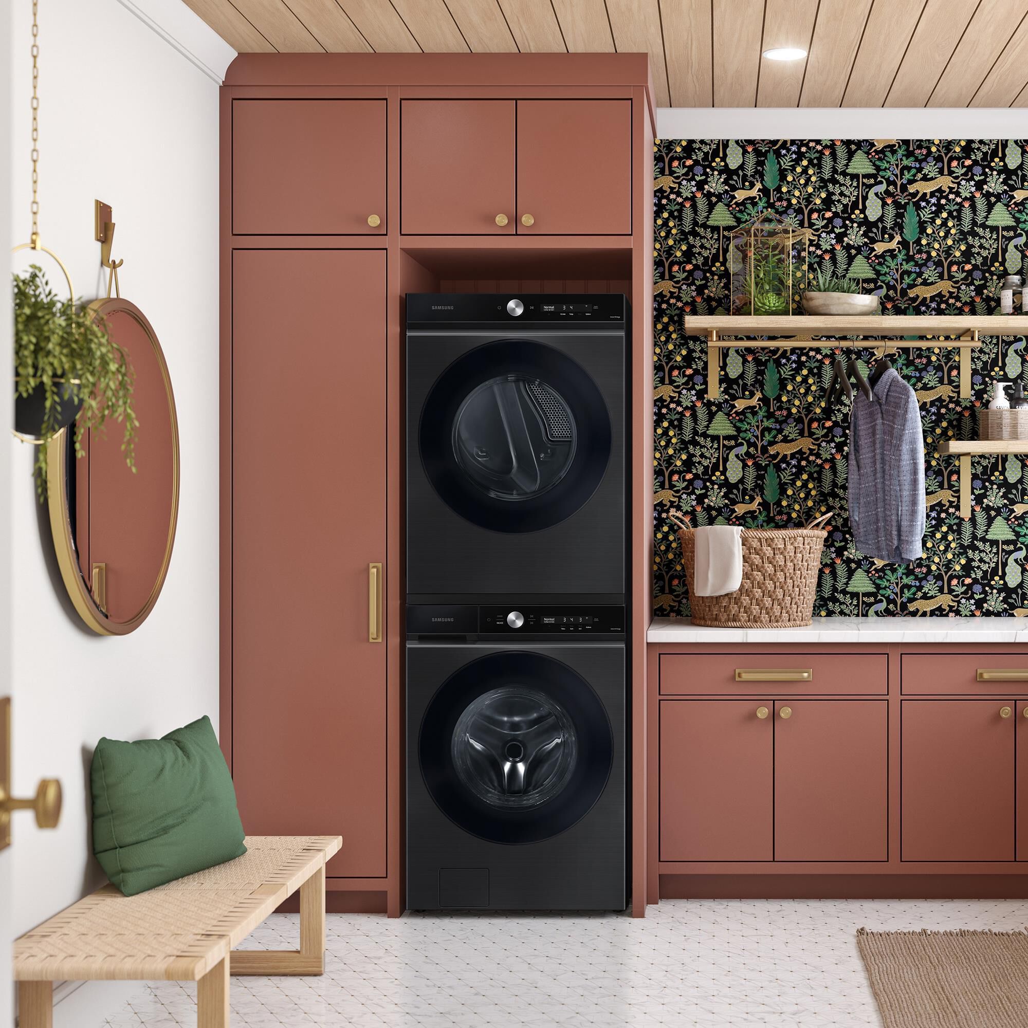 Samsung Bespoke 5.3 Cu. Ft. Front Load Washer and 7.6 Cu. Ft. Gas