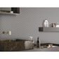 Emser Savvy Silver 2" x 2" Hexagon on 11" x 12" Porcelain Mosaic Sheet, , large
